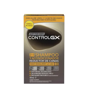 JUST FOR MEN CONTROL GX champoo gray reducing with conditioner 118 ml JUST FOR MEN CONTROL GX Shampooing Gris reducing with Apres-Shampooing 118 ml