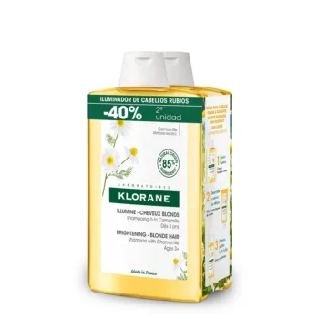 KLORANE CHAMOMILE brightening shampoo for blonde hair duo pack 2 x 400 ml KLORANE CHAMOMILE brightening shampoo for blonde hair duo pack 2 x 400 ml