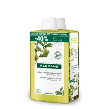 KLORANE CITRUS purifying shampoo for normal to oily hair duo pack 2 x 400 ml KLORANE CITRUS purifying shampoo for normal to oily hair duo pack 2 x 400 ml