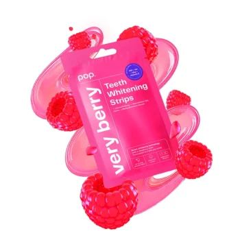 POP. POP. Strawberry Flavored Whitening Strips 7 Units