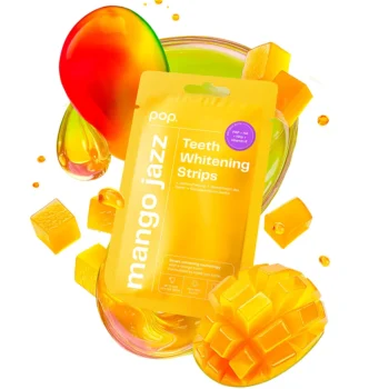 POP. POP. Mango Flavored Whitening Strips 7 Units